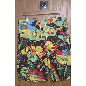 NWT! American Living Swim Trunks Mens Size M Brown Pina Cape Neddick Island 100%